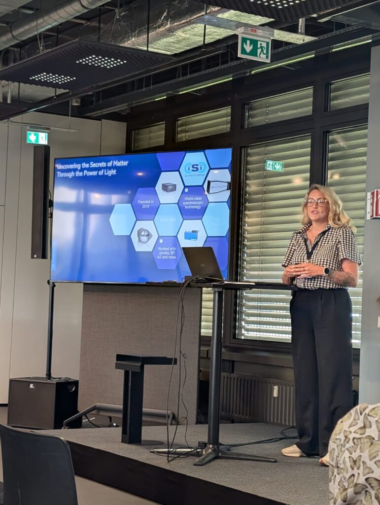 Advancing Raman Technologies: Jessica Gabb MCHEM delivers a presentation on Odin, ISI's compact deep UV Raman spectrometer